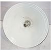 Image 2 : WHITE METAL OVERHEAD LIGHT SHADE (17" OPENING)