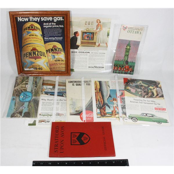 MIXED LOT EPHEMERA OLD ROAD MAPS, STRATFORD UPON