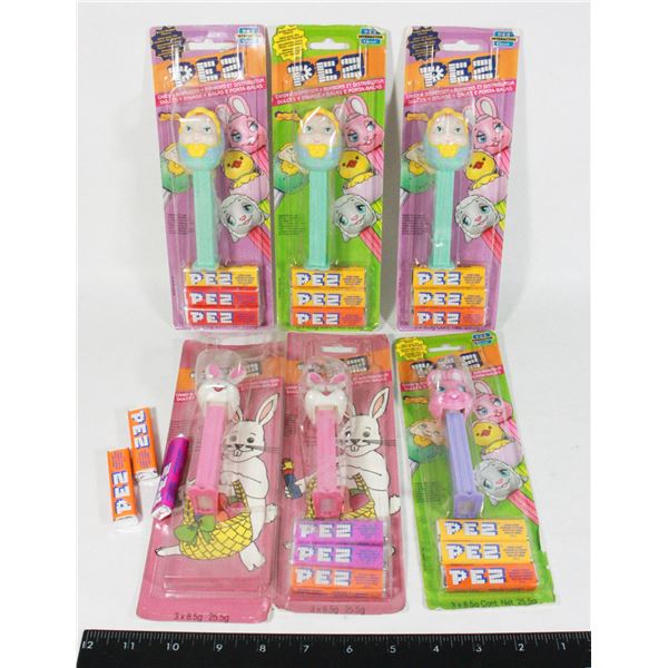 LOT OF 6  ASSORTED PEZ DESPENSERS