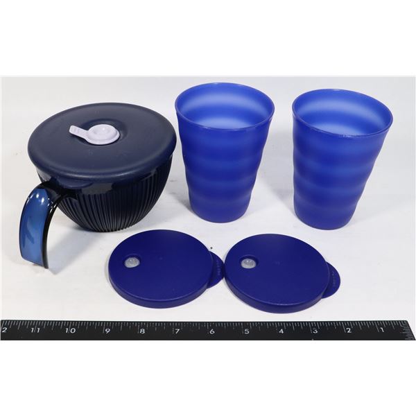 TUPPERWARE SOUP CUP AND LIDDED CUPS
