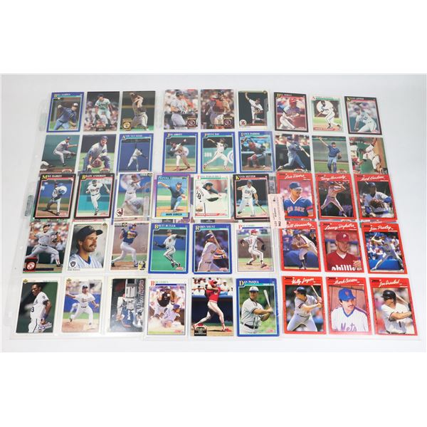 6 SHEETS OF ASSORTED BASEBALL CARDS