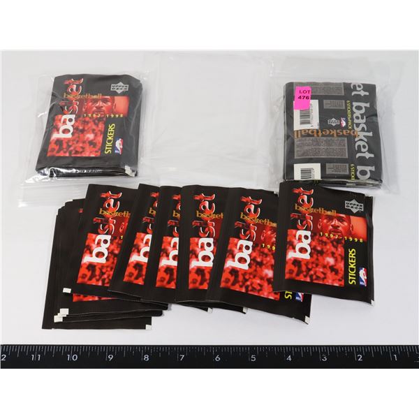 3 PACKS OF NBA  UPPER DECK STICKERS FROM '97-'98