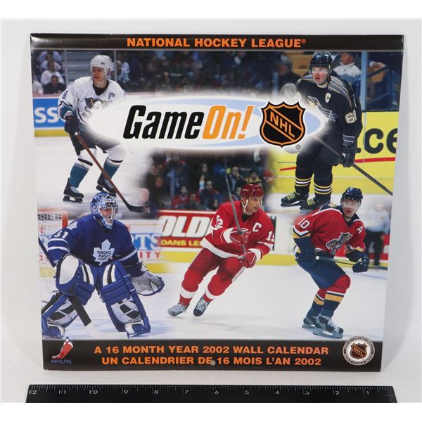 GAME ON NHL 16 MONTH CALENDAR 2002