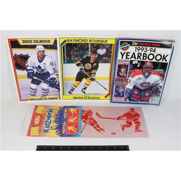 SMALL LOT OF COLLECTIBLE NHL ITEMS INCL.