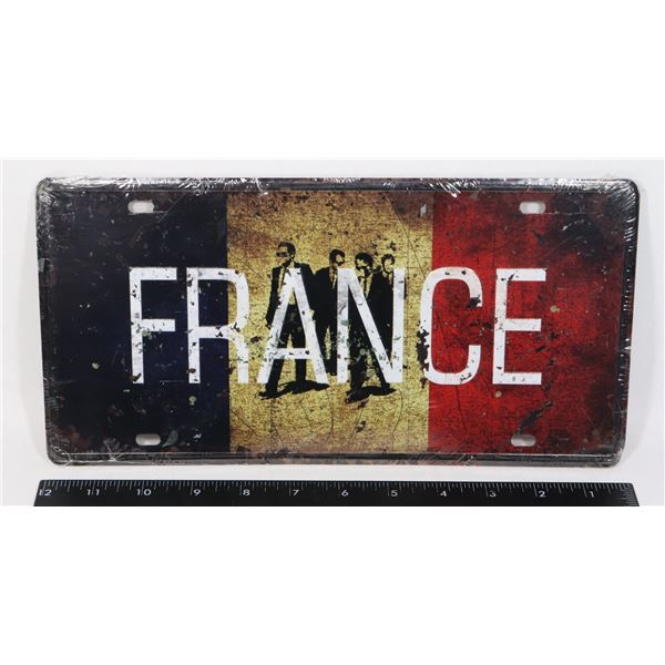 BRAND NEW METAL FRANCE LICENSE PLATE RESERVOIR