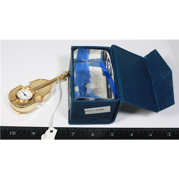 LOT OF BRASS/ BRASS COLOURED VIOLIN AND ENGRAVED