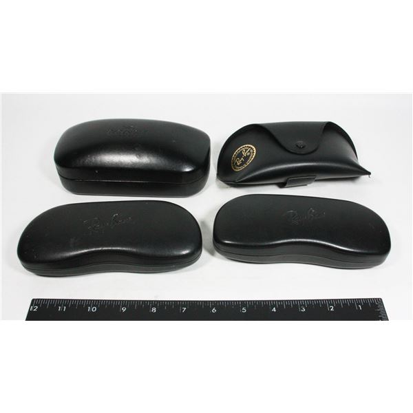 LOT OF3  RAY BAN GLASS CASES SOLD WITH COACH GLASS