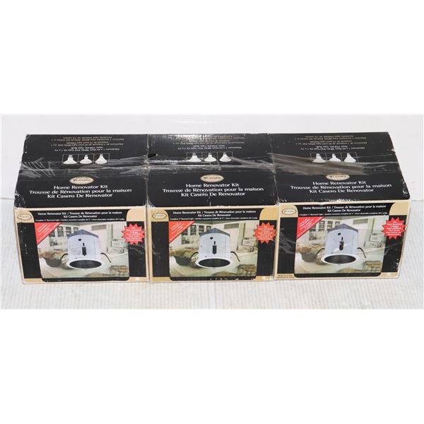 LOT OF 3 COMPLETE 5'' RECESSED LIGHT KIT FOR