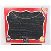 Image 1 : WOODEN CHALK BOARD HANGING SIGN. INCLUDES