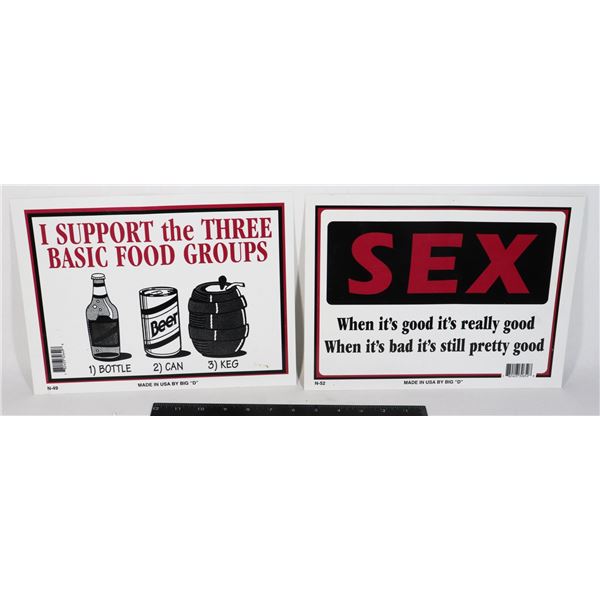 I SUPPORT THE THREE BASIC FOOD GROUPS SIGN