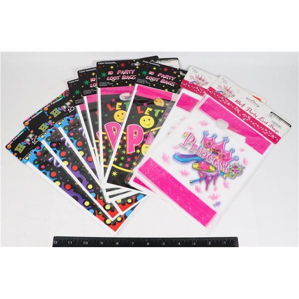 LOT OF MISC. BIRTHDAY PARTY LOOT BAGS