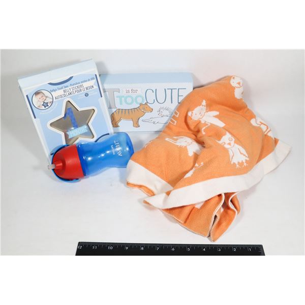 BOX OF ASSORTED BABY ITEMS, SOME NEW SOME NOT