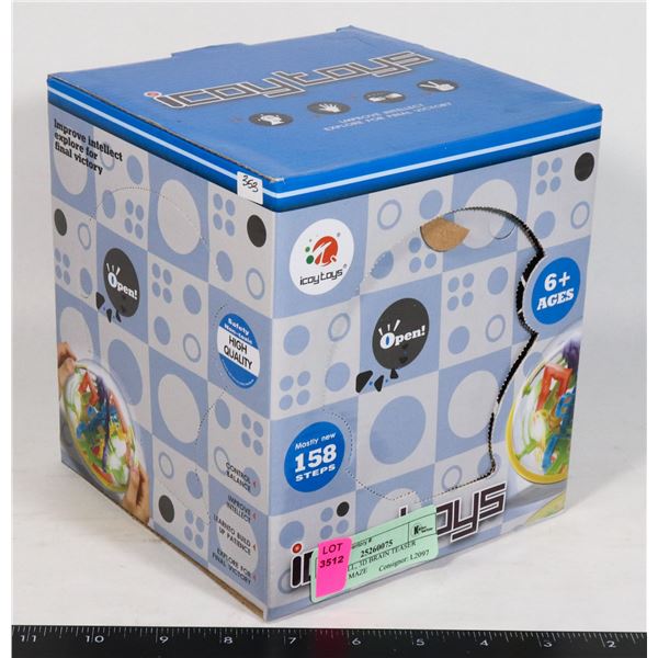 MAZEBALL, 3D BRAIN TEASER MARBLE MAZE