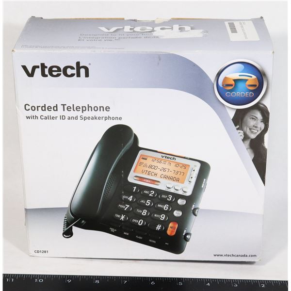 VTECH LANDLINE CORDED PHONE WITH CALLER ID AND