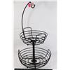 Image 1 : TWO TIERED METAL FRUIT BASKET