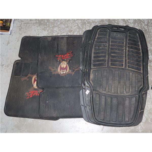 TWO USED FRONT CAR MAT SETS