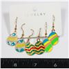 Image 1 : NEW 3 PC EGG THEME DROP EARRING SET