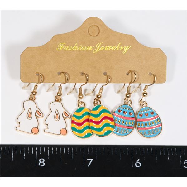 NEW 3 PC EASTER THEME DROP EARRING SET