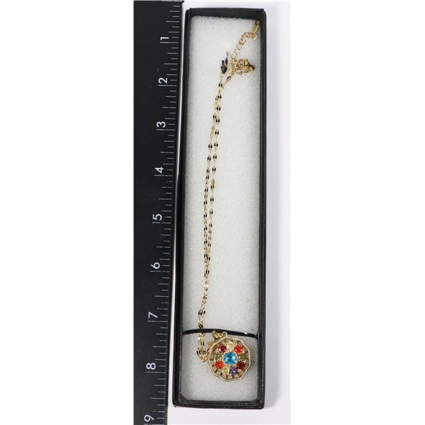 NEW STAINLESS STEEL CHAIN WITH CUBIC ZIRCONIA