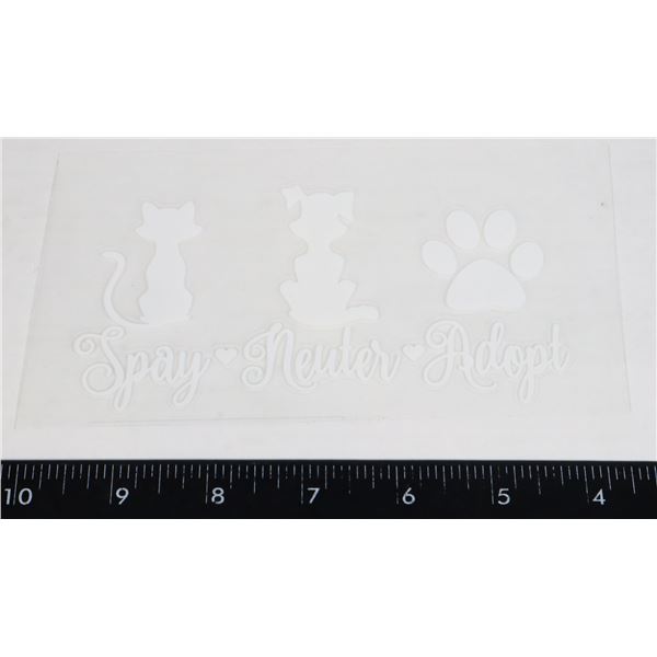 NEW SPAY-NEUTER-ADOPT STICK/DECAL
