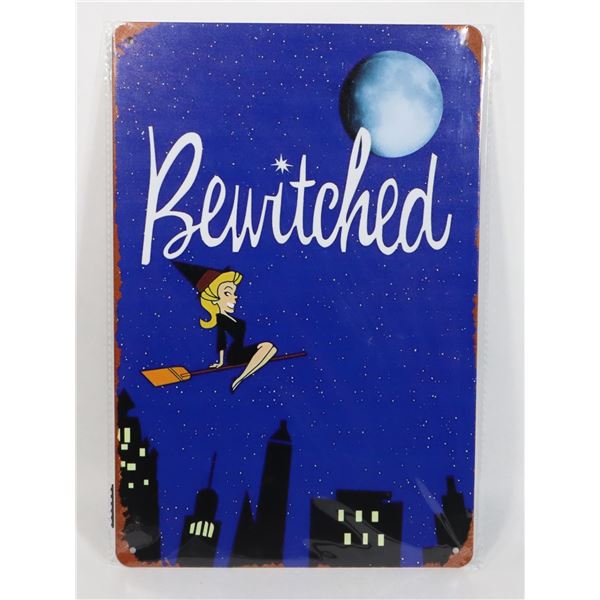 NEW BEWITCHED THEME ON BROOM REPLICA METAL SIGN