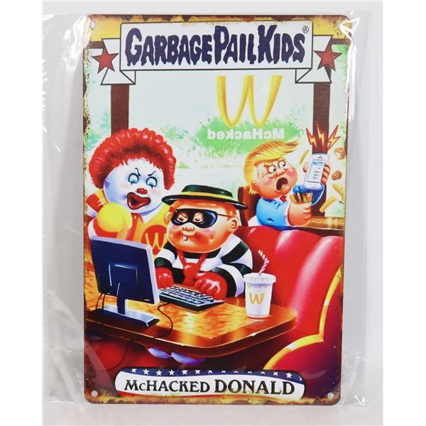 NEW GARBAGE PAIL KIDS THEME "MCHACKED  DONALD"