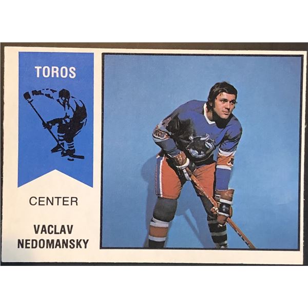 1974-75 O-PEE-CHEE WHA VACLAV NEDOMANSKY (HOF) ROOKIE CARD