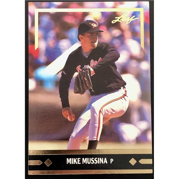 1991 LEAF MIKE MUSSINA (HOF) ROOKIE CARD