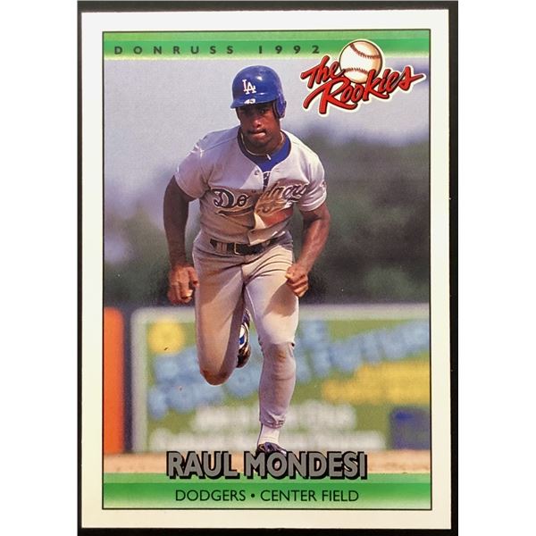 1992 DONRUSS ROOKIES RAUL MONDESI ROOKIE CARD