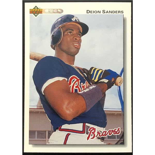 1992 UPPER DECK DEION SANDERS ROOKIE CARD