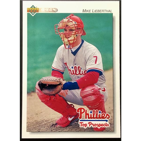 1992 UPPER DECK MIKE LIEBERTHAL ROOKIE CARD