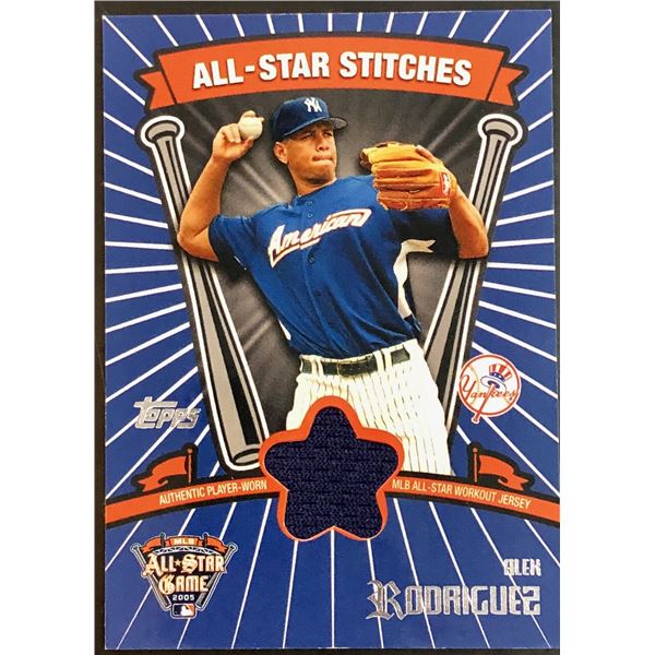 2005 TOPPS UPDATE ALEX RODRIGUEZ GAME WORN JERSEY