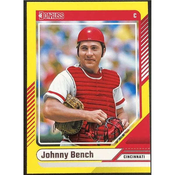 2024 DONRUSS JOHNNY BENCH YELLOW FLOOD (HOF)