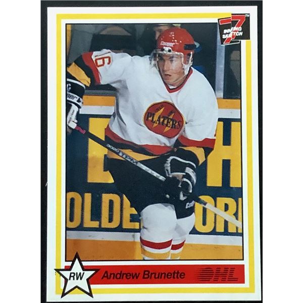 1990-91 7th INNING SKETCH ANDREW BRUNETTE JUNIOR CARD