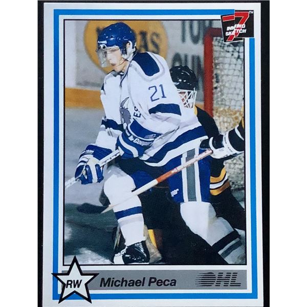 1990-91 7th INNING SKETCH MIKE PECA JUNIOR CARD