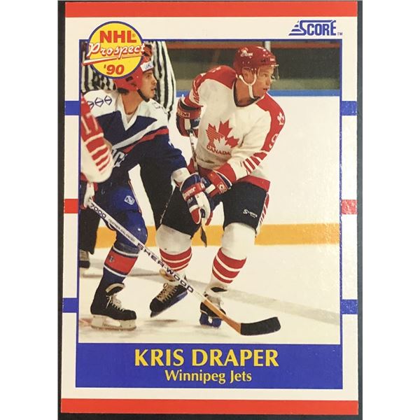 1990-91 SCORE KRIS DRAPER ROOKIE CARD