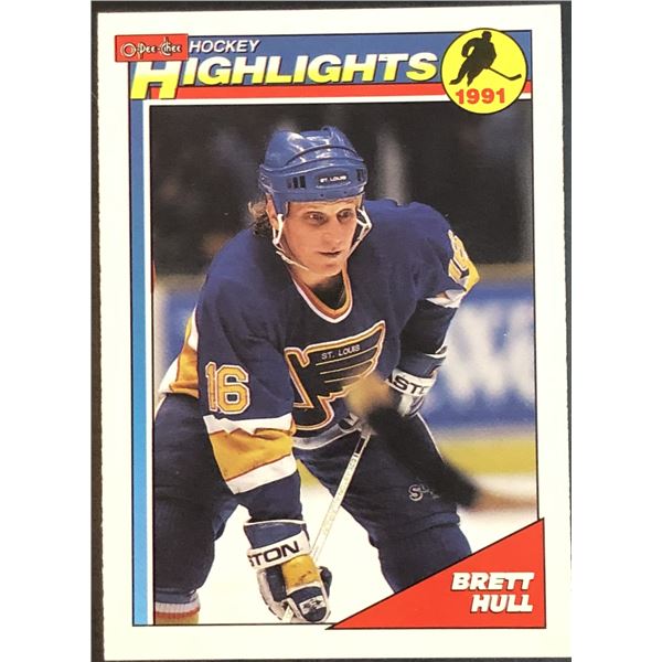 1991-92 O-PEE-CHEE BRETT HULL (HOF)