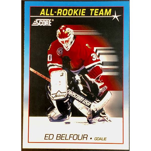1991-92 SCORE ED BELFOUR (HOF) ROOKIE CARD