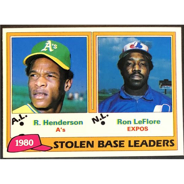 1981 TOPPS RICKEY HENDERSON (HOF)