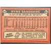 Image 2 : 1986 TOPPS RYNE SANDBERG (HOF)