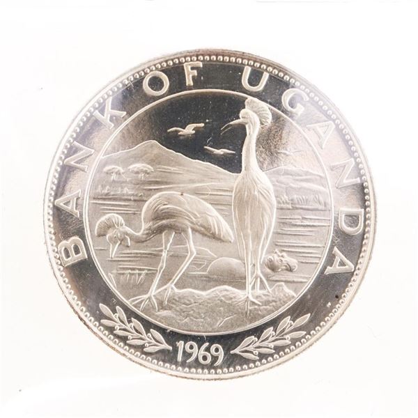 1969 Uganda 5Sh  KM#9 .999 Fine Silver PF67 ICCS