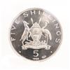 Image 2 : 1969 Uganda 5Sh  KM#9 .999 Fine Silver PF67 ICCS