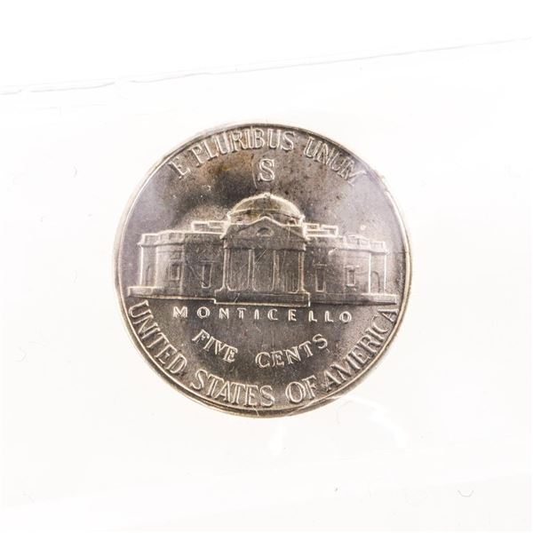 1943  S USA Five cents MS65 ICCS