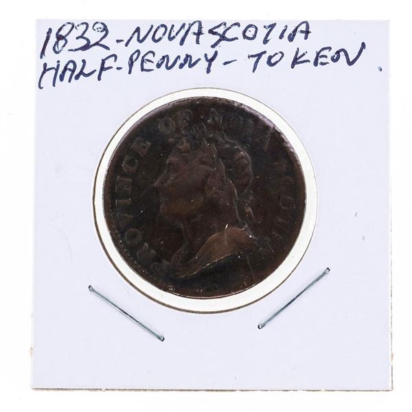 1832 Nova Scotia Half Penny Token