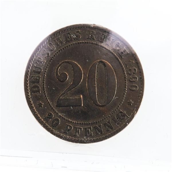 1890G Germany 20Pf KM#13 VF30 ICCS