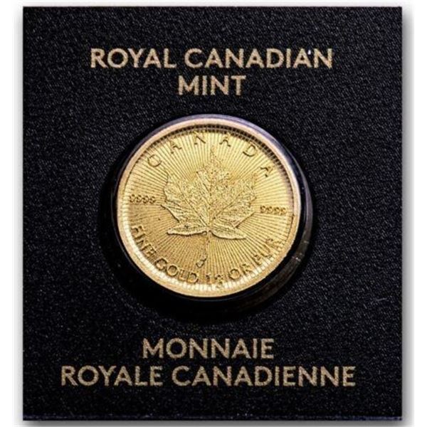 Royal Canadian Mint .9999 Fine Pure Gold Maple Leaf 50c Coin (See Note)
