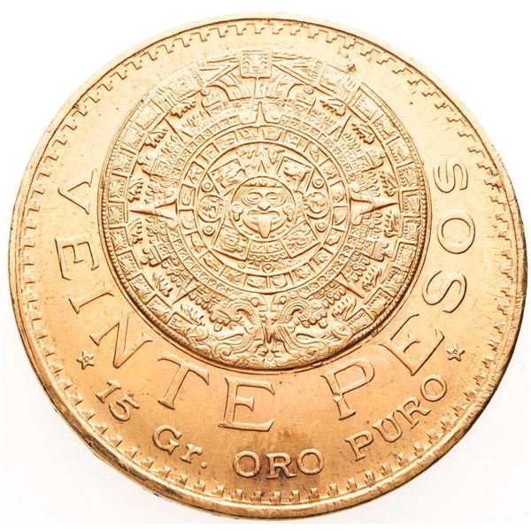 1959 Mexico 20 Peso Veinte Pesos Vintage Mexican Gold Coin 15 Gr. ORO PURO - The product is a vintag