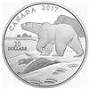 2017 $20 Nature's Impressions: Polar Bear - Pure Silver Coin