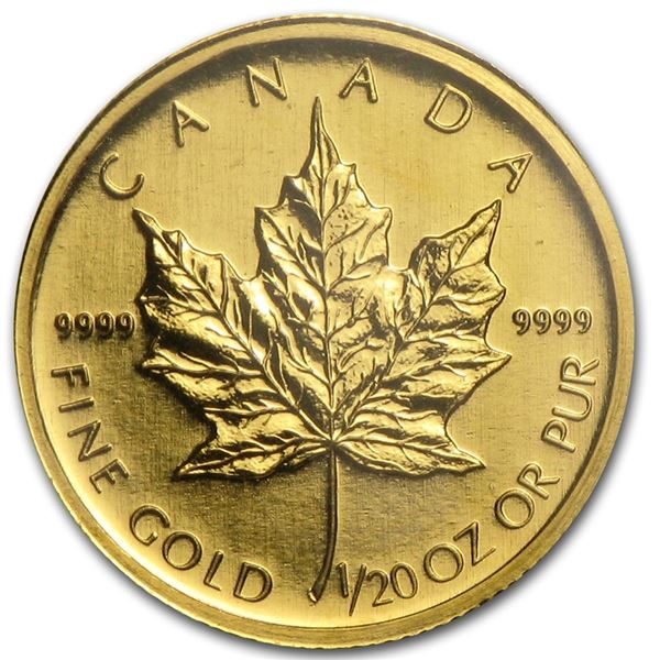 1/20 Oz Canadian Gold Maple Leaf Coin Backdated (Uncirculated) Random