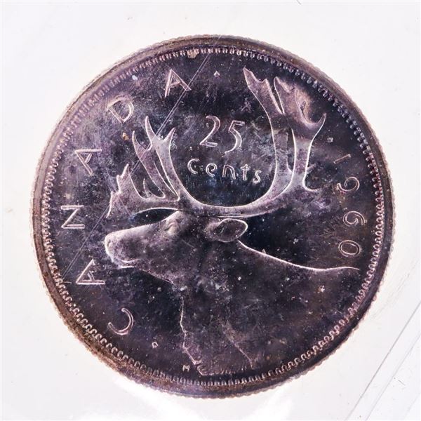 1960 Canada Silver 25 Cents PL 65 Cameo ICCS